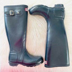 HUNTER- Original Gloss Tall Navy Rainboots